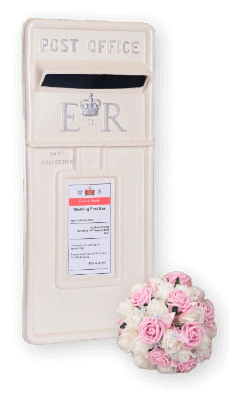 ivory postbox hire for weddings
